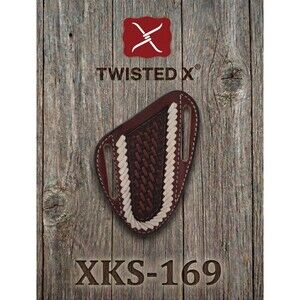 Twisted X® XKS-169 Leather Knife Sheath 4” Trapper Vertical Pancake Rawhide NWT